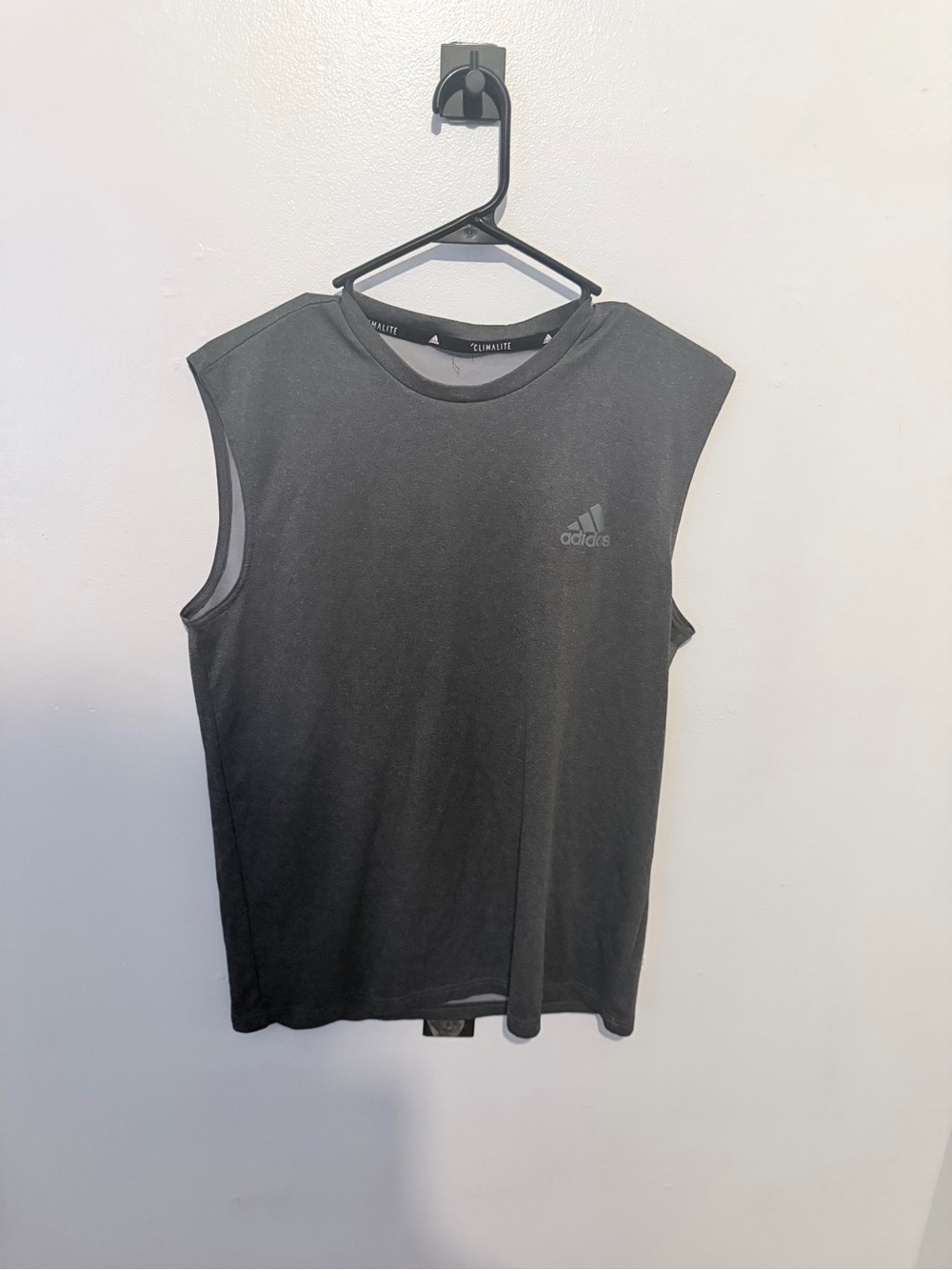 Adidas Unisex Dark Gray Sleeveless Tank Top
